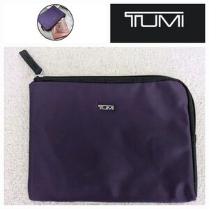 Tumi x Delta International Business One Purple Zippered Travel Accessory Pouch